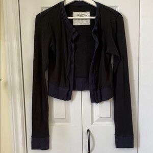 Alabama Chanin The Cropped Cardigan 100% Organic Cotton Hand Crafted designer M